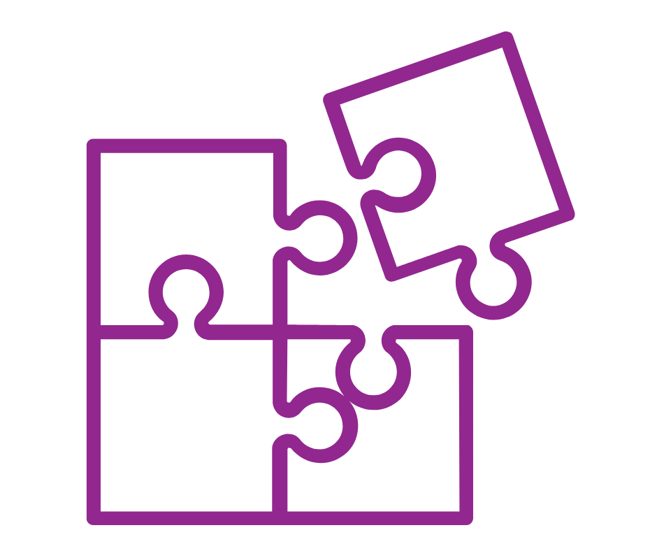 a purple puzzle piece